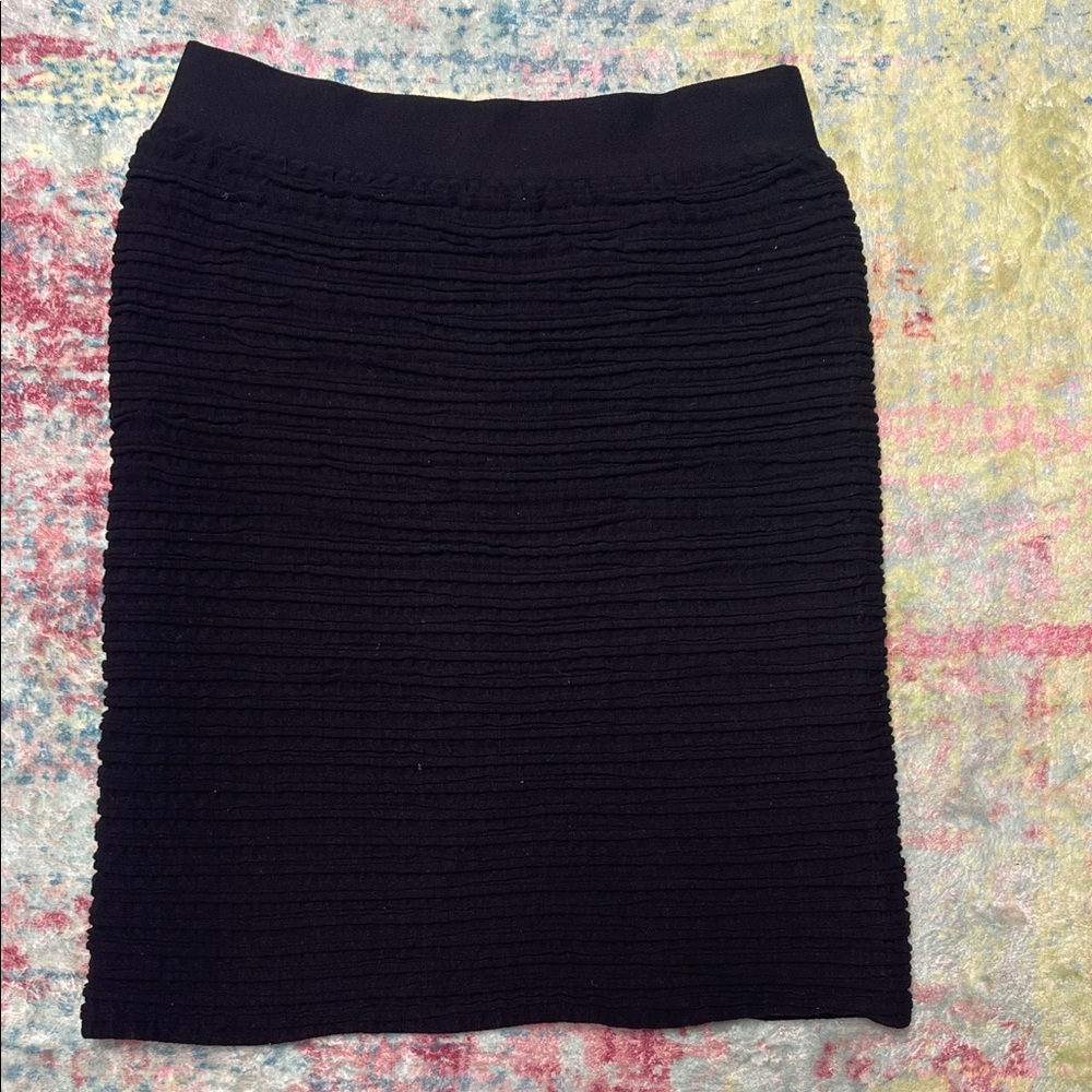 Black Textured Pencil Skirt - Women $3 or free with purchase